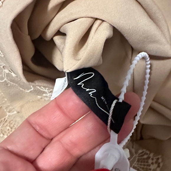 Qaldrex Spaghetti Homre Lace Midi Tulle Dress - Picture 4 of 11